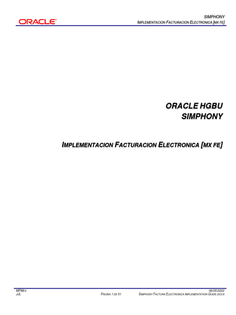 Simphony Factura Electronica Implementation Guide | PDF | Servicios ...