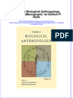 Trends in Biological Anthropology Volume 1 Monograph 1St Edition P Hulin Online Ebook Texxtbook Full Chapter PDF