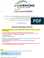 Activer Windows 10 Pro 01HM1XWS0EVD6CEAQFQE85F73A