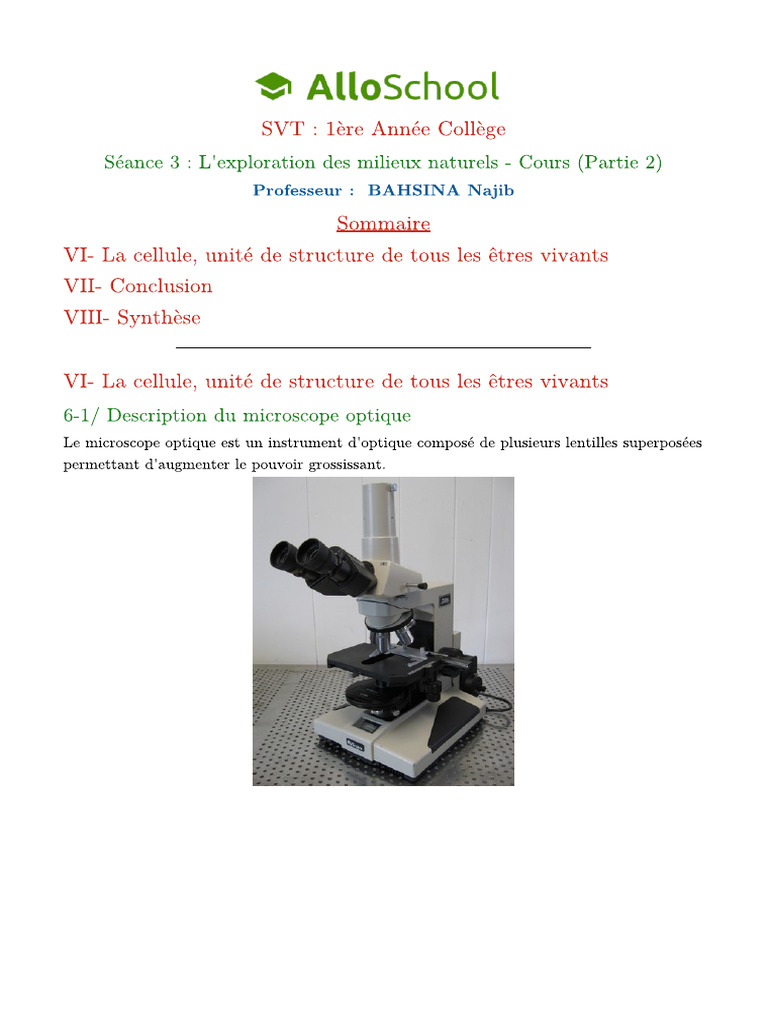 Seance 3 L Exploration Des Milieux Naturels Cours Partie 2 2 | PDF