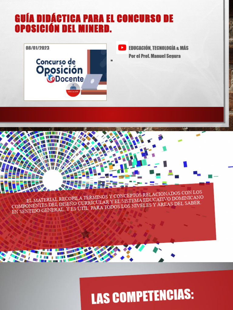 Guía para Oposición MINERD 2023 | PDF | Evaluación | Plan de estudios