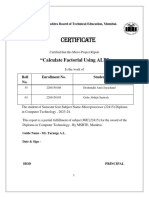 "Calculate Factorial Using ALP": Maharashtra Board of Technical Education, Mumbai