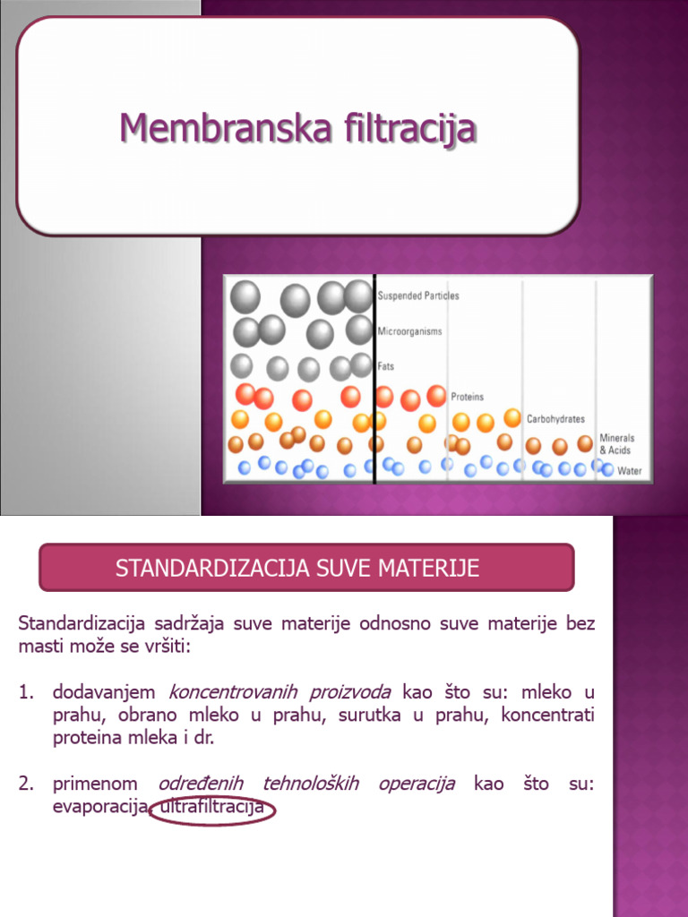 4. MEMBRANSKA FILTRACIJA | PDF