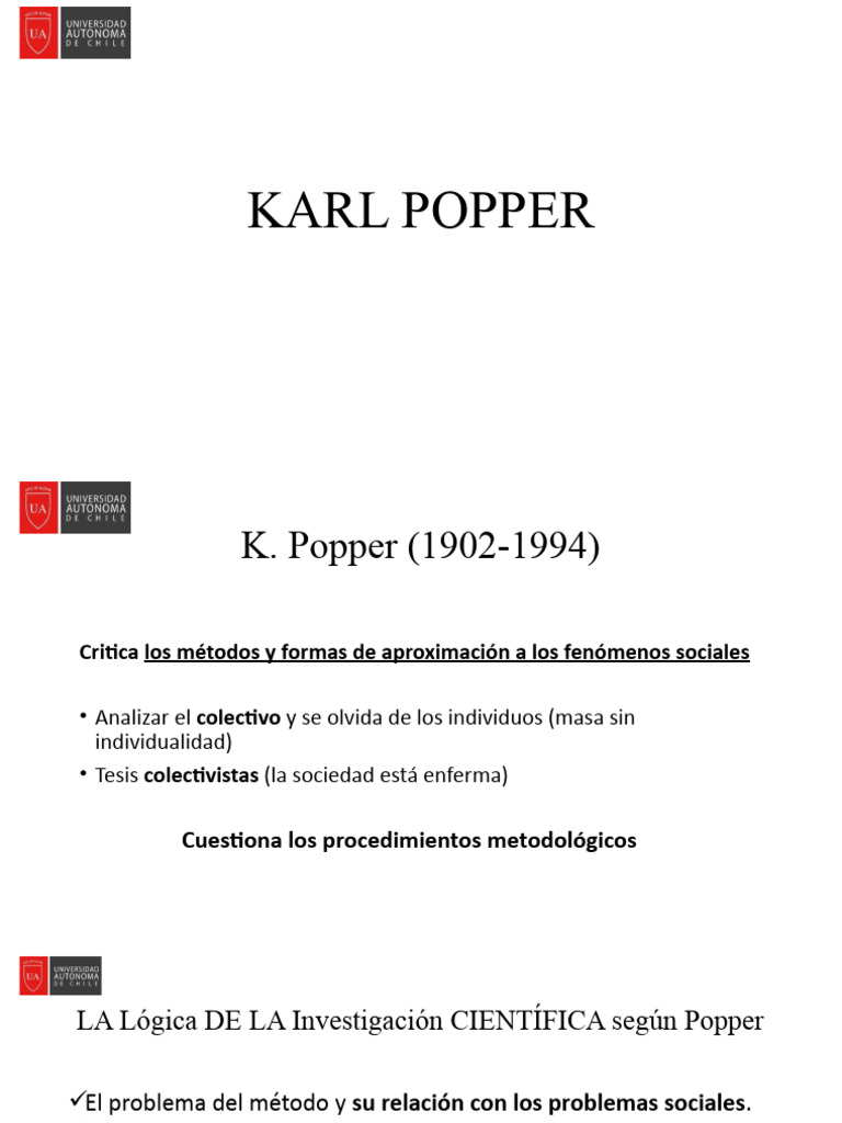 Crítica de Popper al Método Científico | PDF | Karl Popper | Método ...