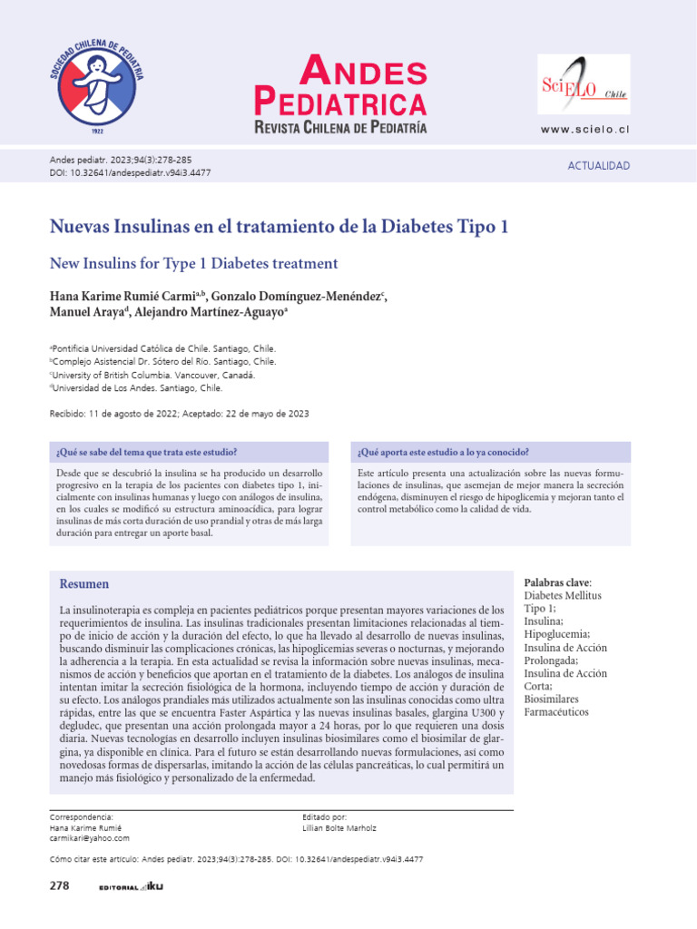 New Insulins For Type 1 Diabetes Treatment | PDF | Diabetes | Medicina ...