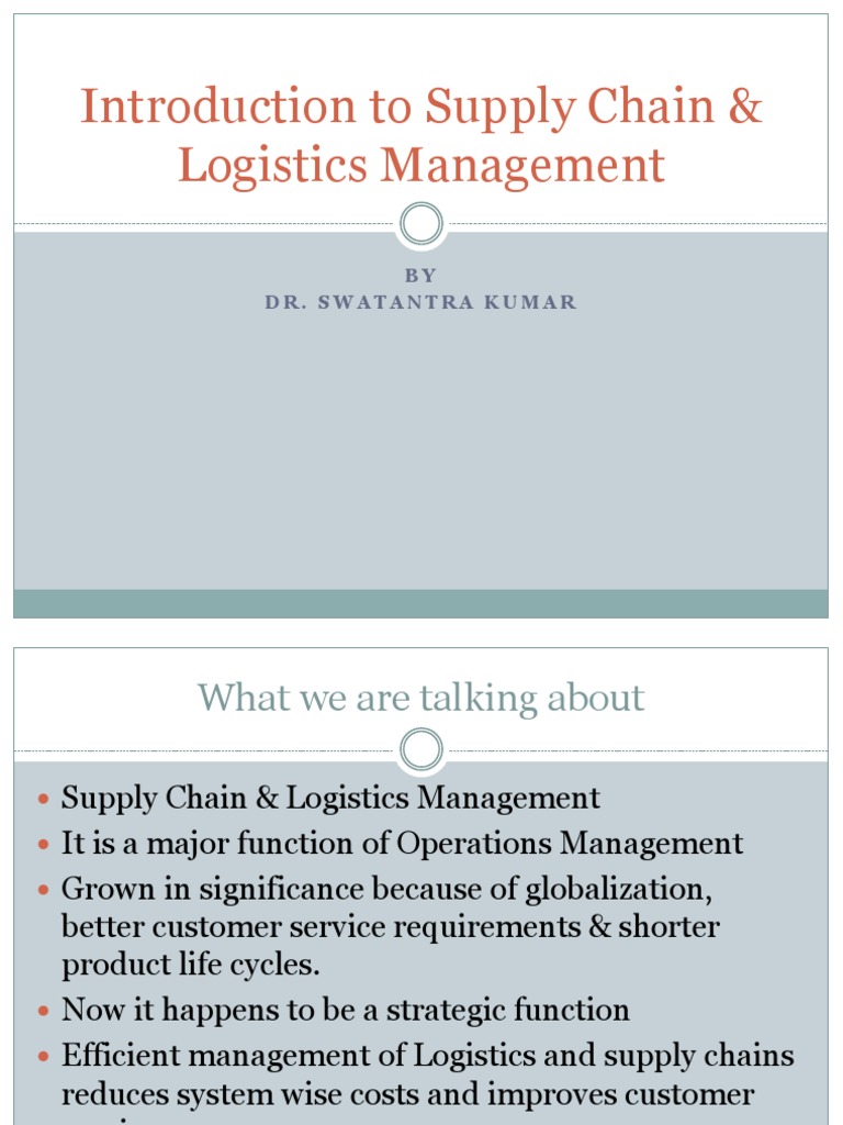 logistics supply chain management thesis