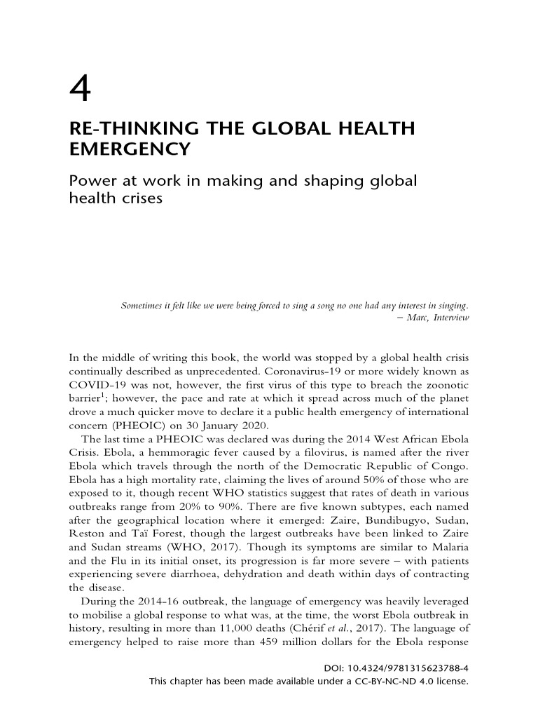 Rethinking Global Health Emergencies | PDF | International Monetary ...