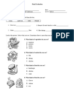 ENG-1 Final Evaluation Ms. Valdiviezo