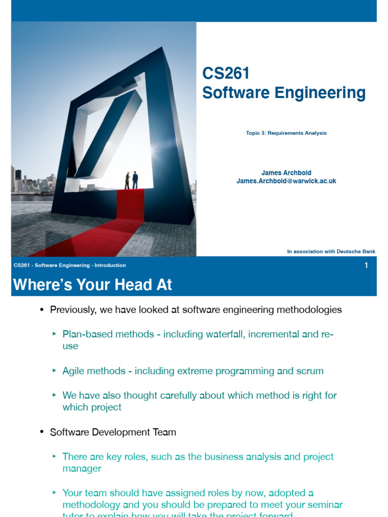 Effective Requirements Analysis in SWE 4 | PDF | Software | Engineering