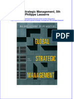 Full Ebook of Global Strategic Management 5Th Philippe Lasserre Online PDF All Chapter