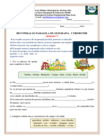 Recuperação Paralela de Geografia 3º Ano 24