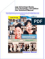 Full Cengage Advantage Books Introduction To Sociology 11Th Edition Tischler Solutions Manual Online PDF All Chapter