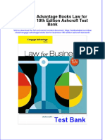 Full Cengage Advantage Books Law For Business 19Th Edition Ashcroft Test Bank Online PDF All Chapter