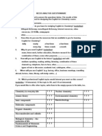 English for Chemistry Needs Analysis