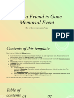 When A Friend Is Gone Memorial Event by Slidesgo