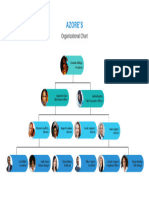 Organizational Chart Visual Charts Presentation in Blue White Teal Simple Style