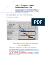 CRONOGRAMA DE PROYECTOS