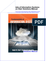 Full Fundamentals of Information Systems 8Th Edition Stair Solutions Manual Online PDF All Chapter