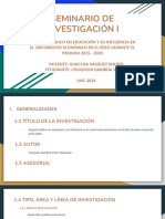 Seminario de Investigación I