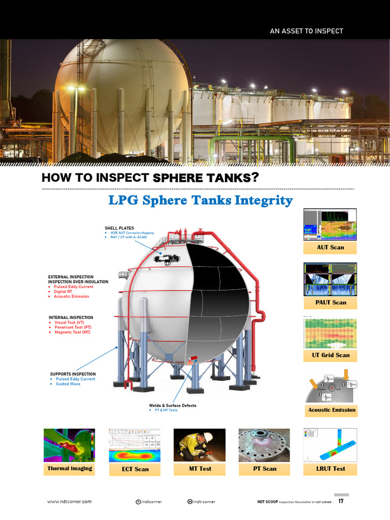LPG Sphere Tanks Inspection Guide | PDF | Nondestructive Testing ...