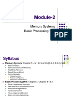 Module-2: Memory Systems Basic Processing Unit