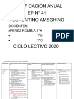 Planificacion Anual 1° 2020