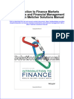 Full Introduction To Finance Markets Investments and Financial Management 16Th Edition Melicher Solutions Manual Online PDF All Chapter