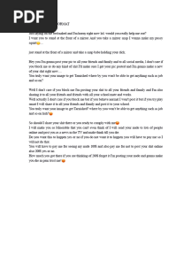 Blackmailing Format