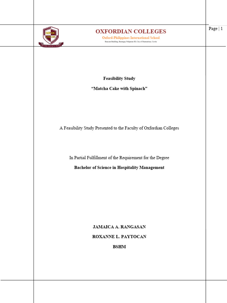 0 Feasibility New Pdf Partnership Baking