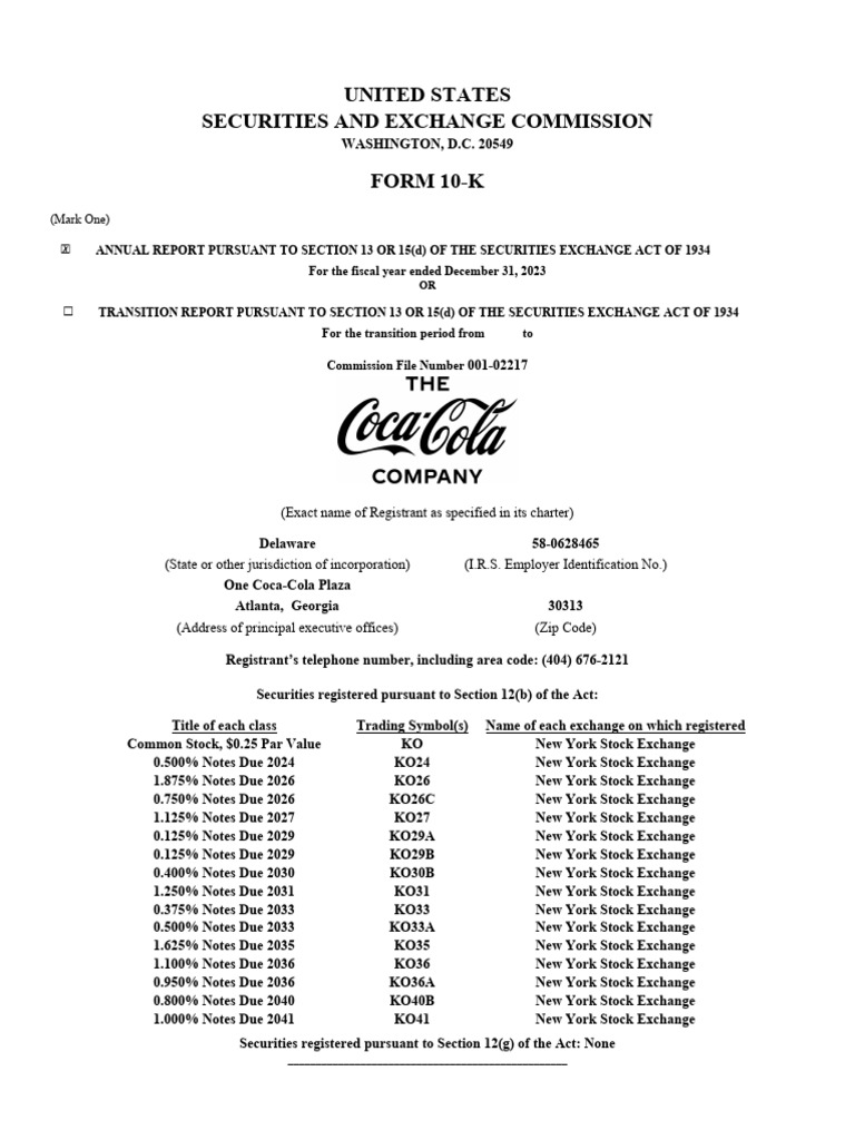 Coca cola annual report pdf the coca cola company sugar substitute
