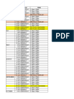 Timetable Karate TERBARU