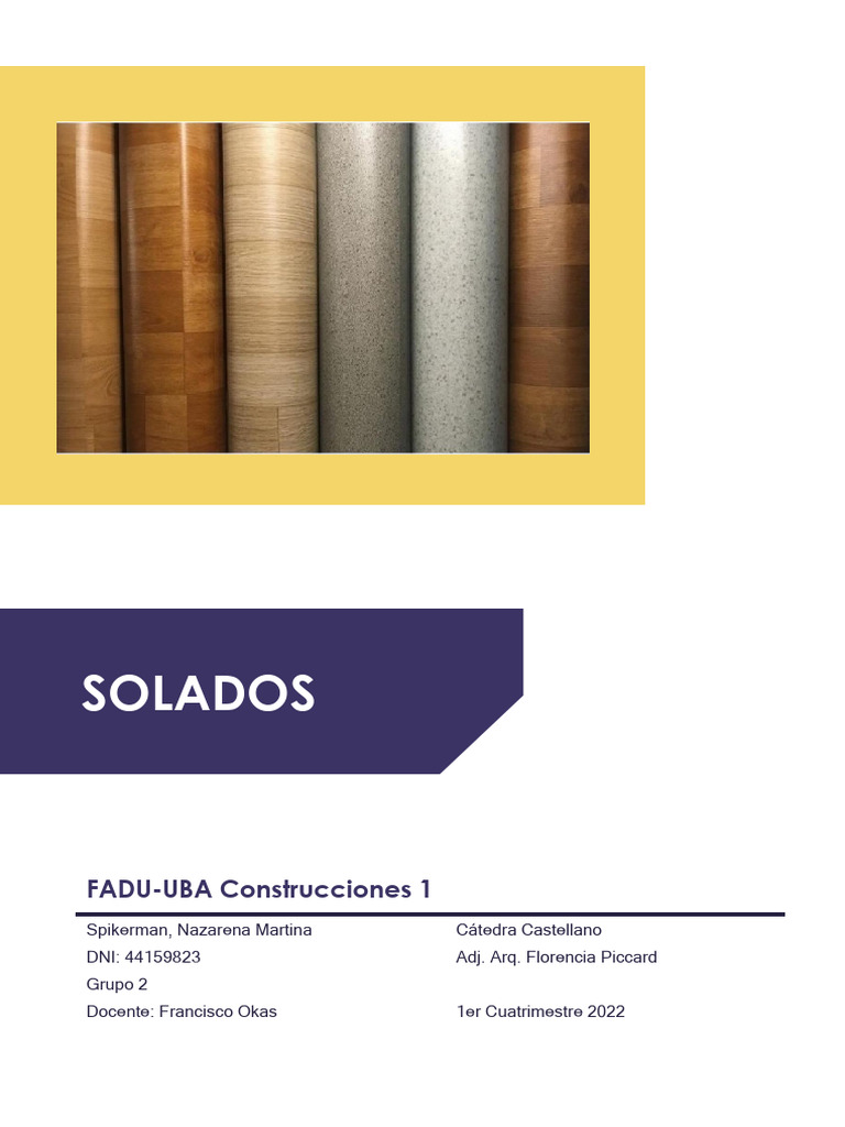 Tipos de Solados y sus Características | PDF | Cloruro de polivinilo ...