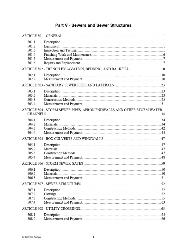 Sewer Construction and Maintenance Guide | PDF | Pipe (Fluid Conveyance ...