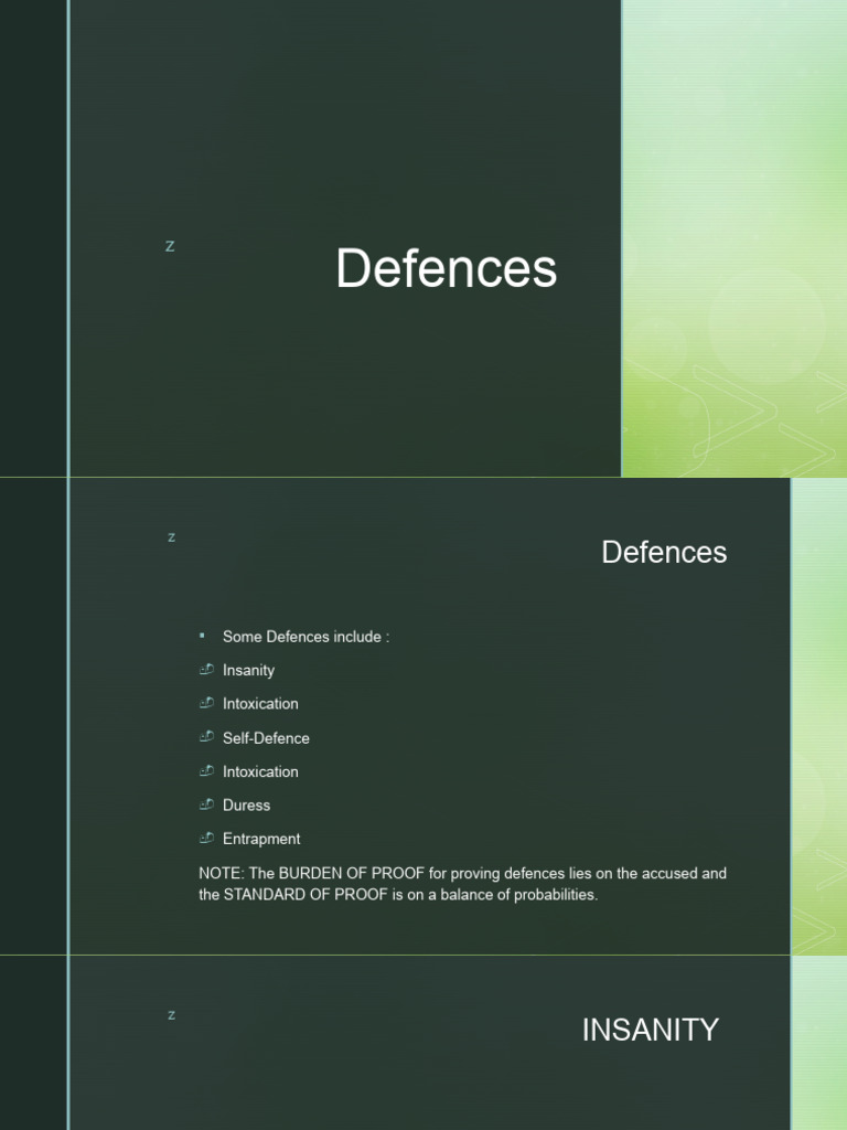 Defences in Criminal Law | PDF | Insanity Defense | Crimes