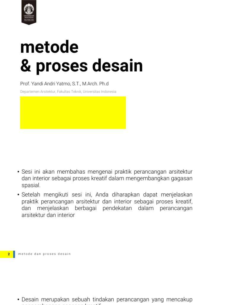 Proses Kreatif Desain Arsitektur dan Interior | PDF