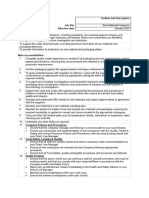 Job Description Specifications Raw Materials Inspector Jan 22