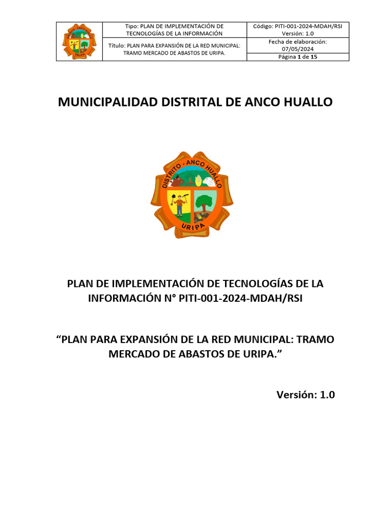 Plan #002 V1 | PDF | Seguridad de información | Tecnología de ...