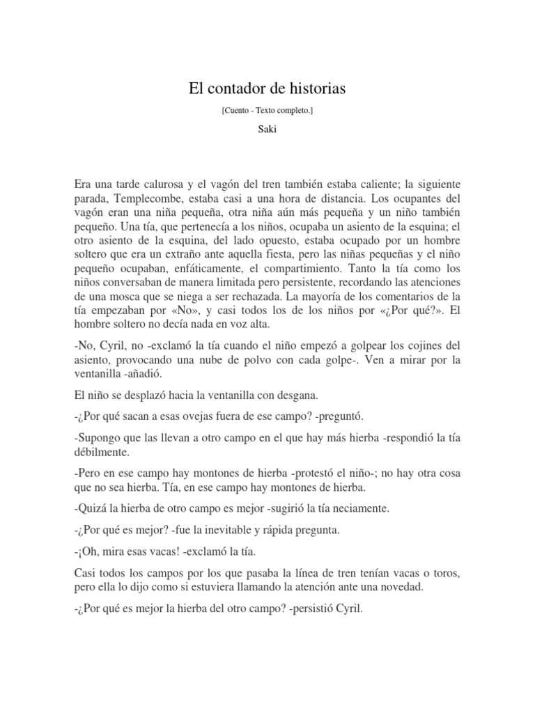 Un Cuento Inesperado en el Tren | PDF