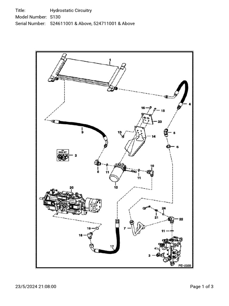 Hydrostatic Circuitry - S130 | PDF | Gas Technologies | Mechanical ...