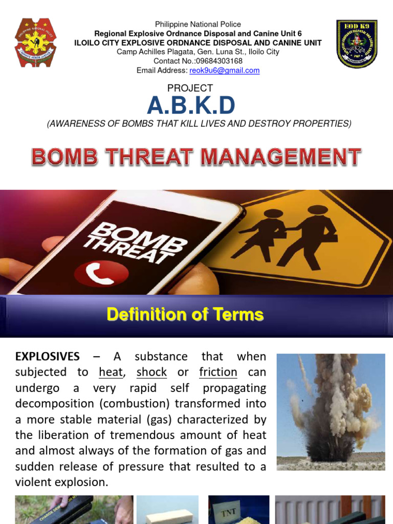 Bomb Threat Awareness and Response Guide | PDF | Improvised Explosive ...