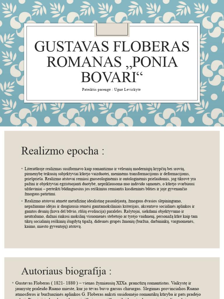 Ponia Bovari | PDF