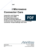 Rf and Microwave Connector Care