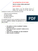 Ficha Mate 09 de Junio Que Cantidad de Residuos Solidos Generamos.