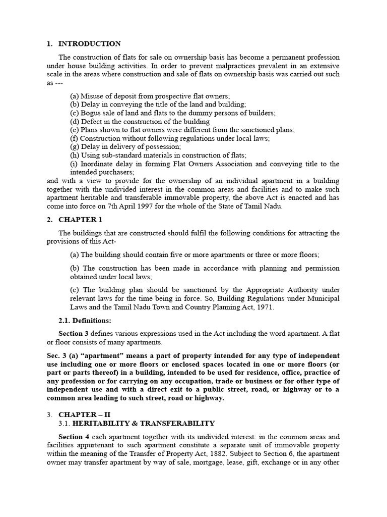 Apartment Ownership Act, 1994 PDF Concurrent Estate Property