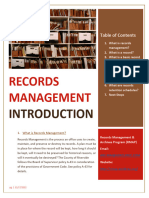 Records Management Introduction