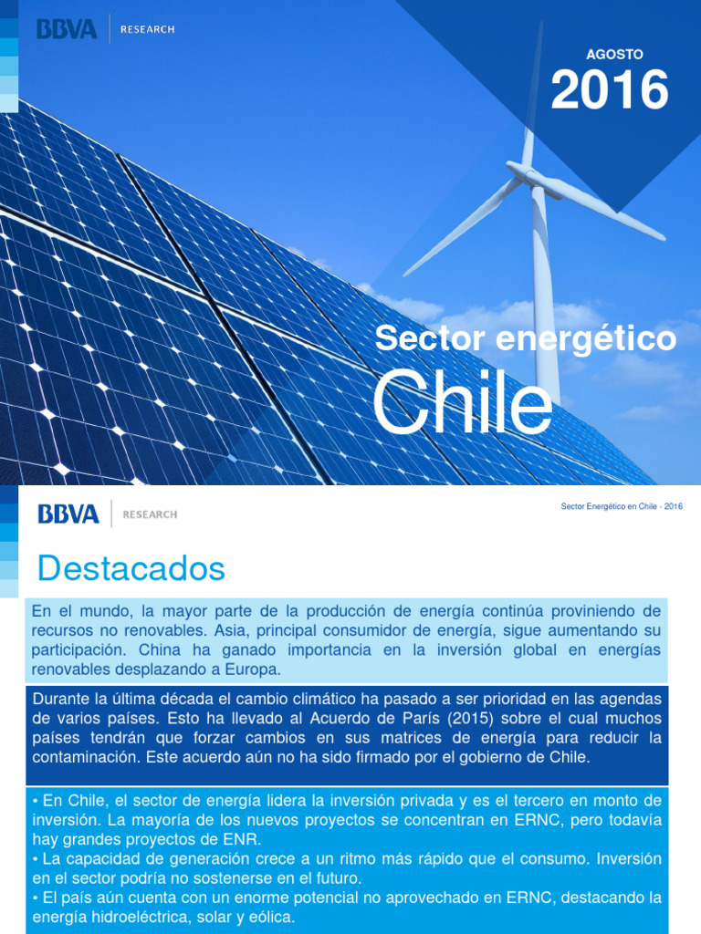 Energía Renovable y Cambio Climático en Chile 2016 | PDF | Energía ...