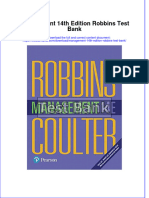 Full Management 14Th Edition Robbins Test Bank Online PDF All Chapter