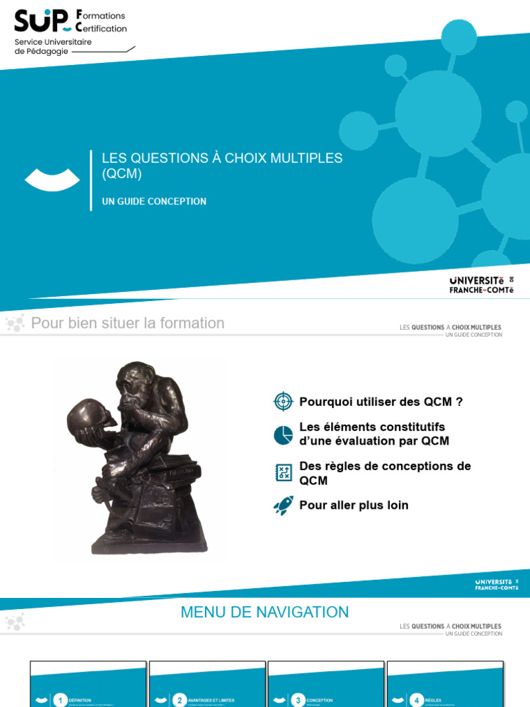 Guide de rédaction des QCM | PDF | Choix multiple | Pédagogie