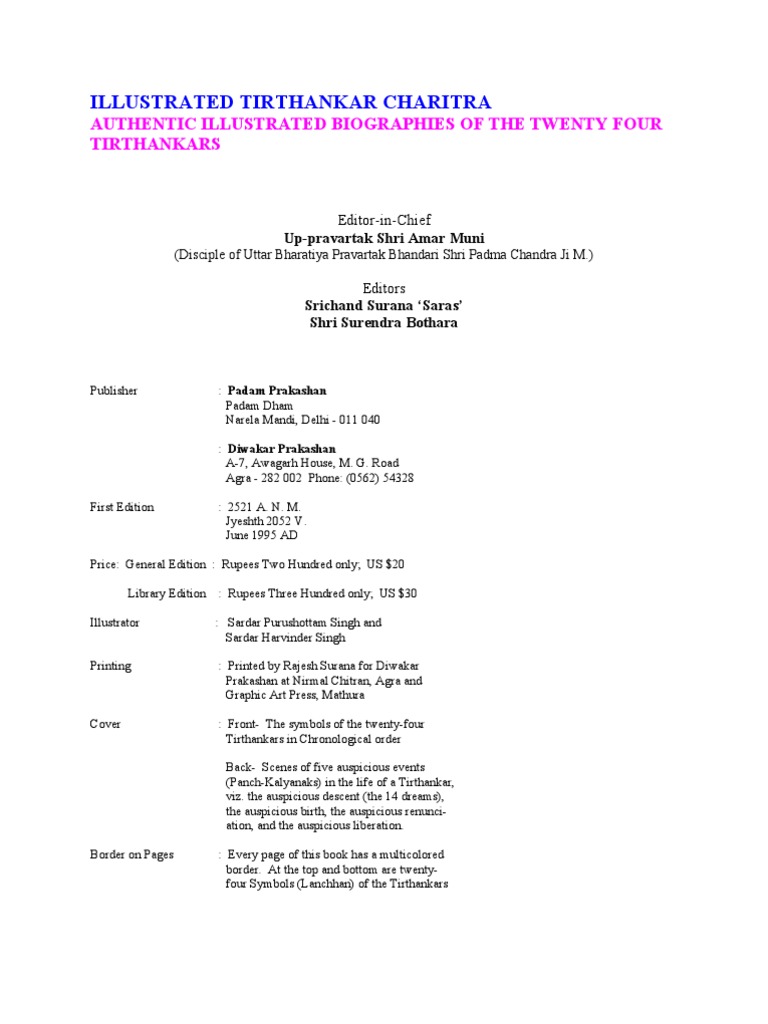 Lifepaths of Tirthankars | PDF | Asceticism | Indian Religions
