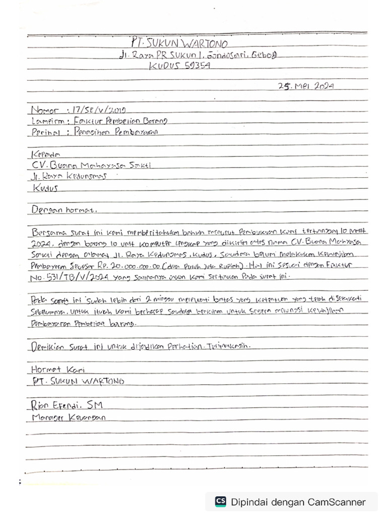 Surat Penagihan | PDF